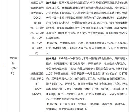 國內主流集成電路代工廠工藝特征及節點分析